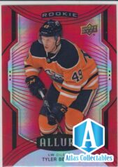 20-21 Upper Deck Allure TYLER BENSON Red Rainbow Rookie SP Parallel #108 OILERS